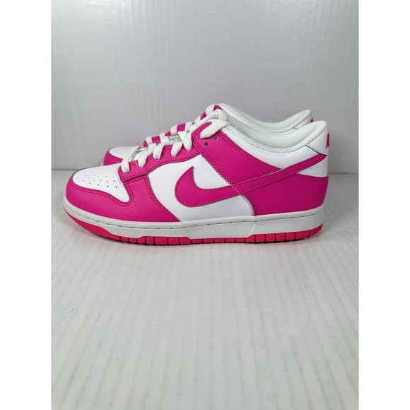 Nike Dunk Low GS Laser Fuchsia Pink Size 5Y FB9109-102 BRAND NEW - Picture 3 of 8